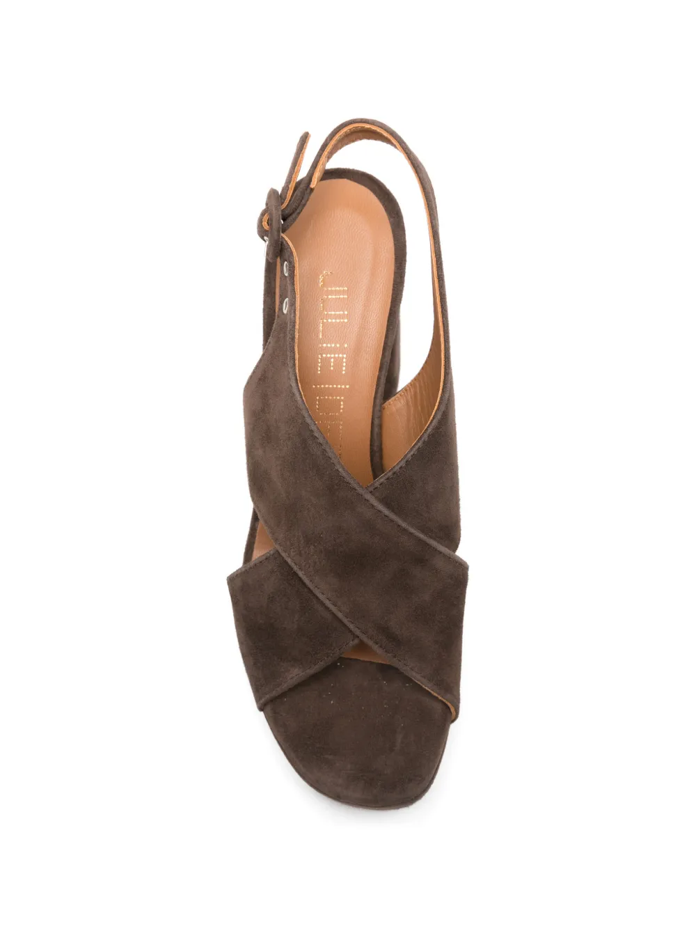 Julie Dee crisscross-strap platform-heel sandals Bruin