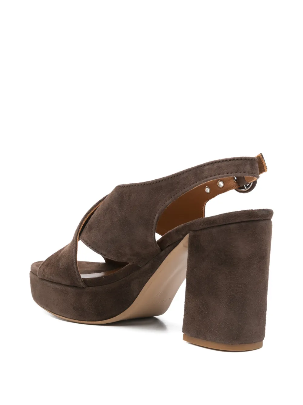 Julie Dee crisscross-strap platform-heel sandals Bruin