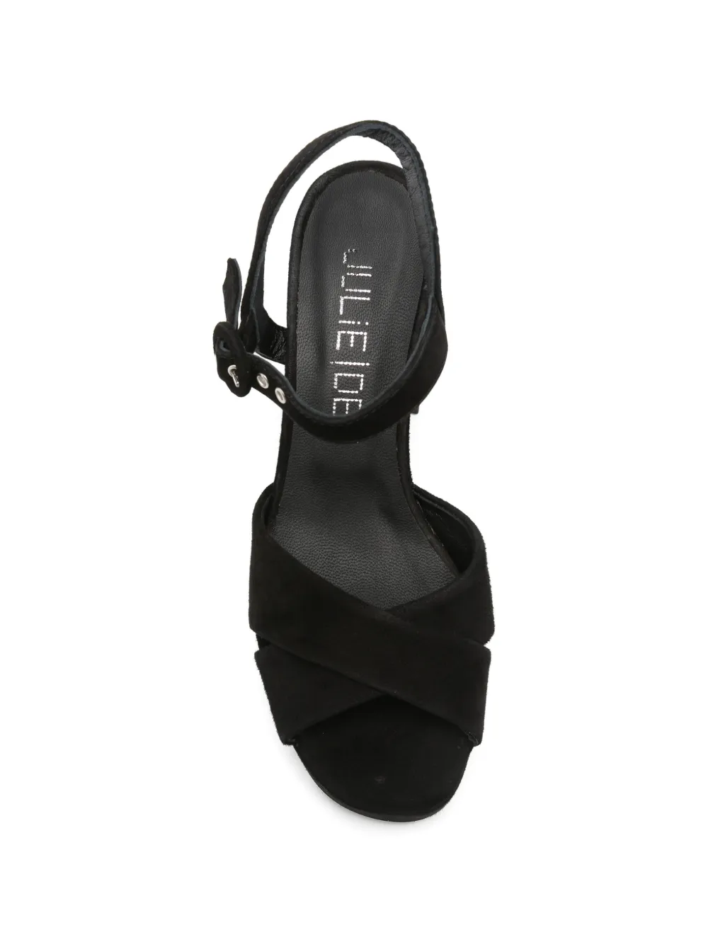 Julie Dee crossover-strap sandals Zwart