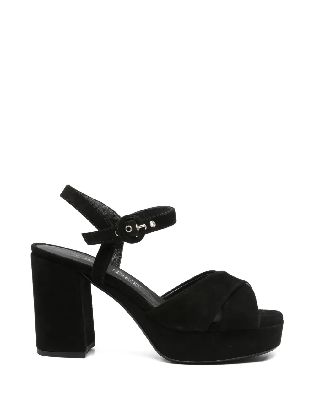 Julie Dee crossover-strap sandals Zwart