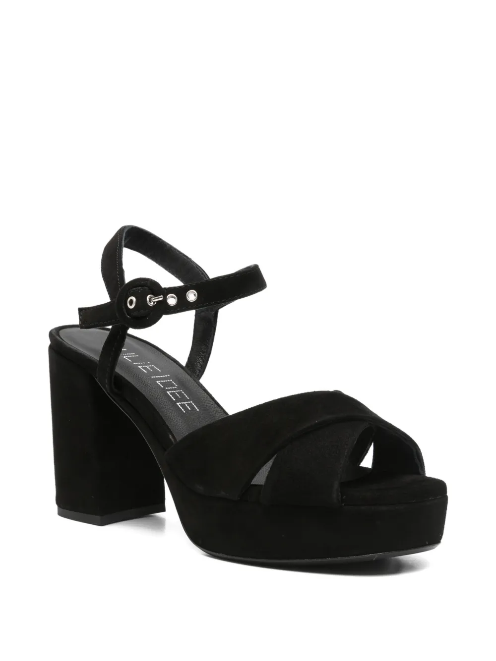 Julie Dee crossover-strap sandals Zwart