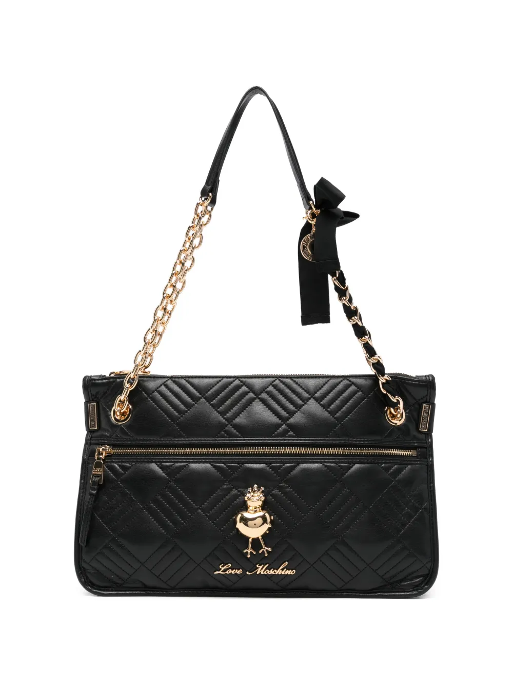 Love Moschino quilted chain tote bag - Nero
