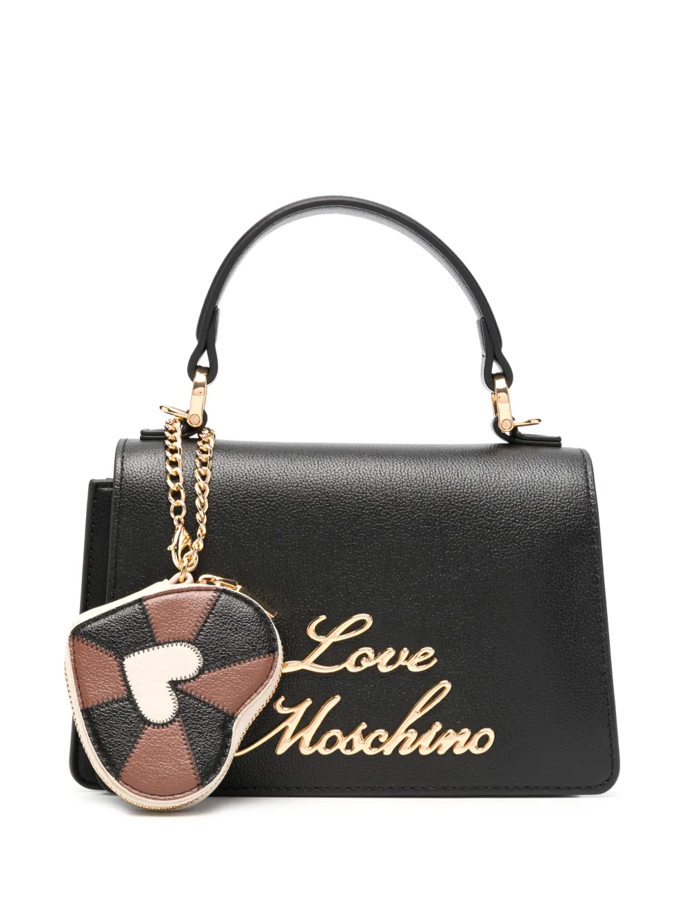 Love Moschino logo charm tote bag - Nero