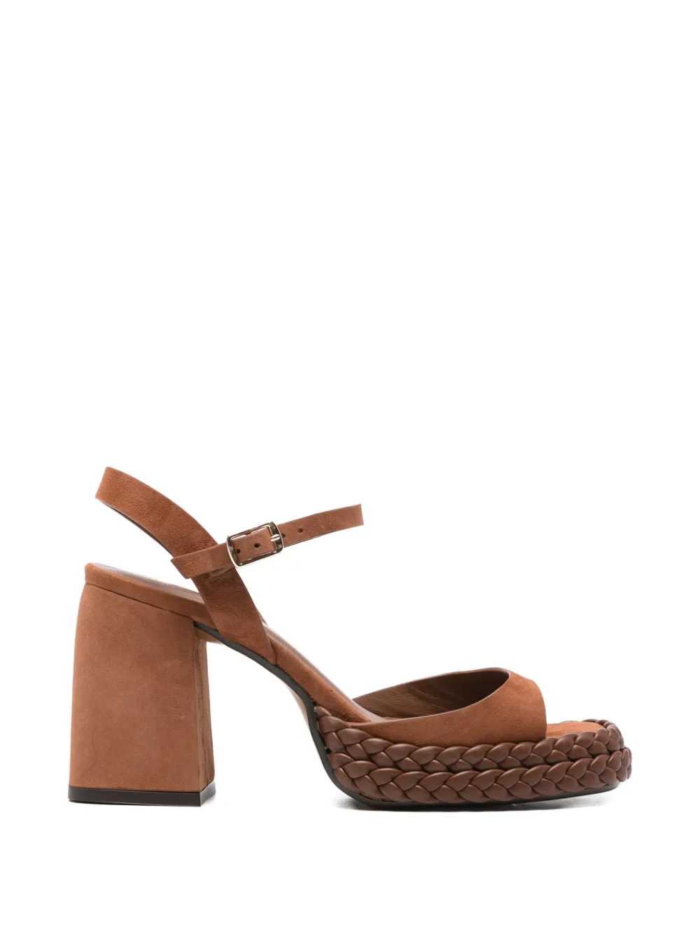 Castañer woven platform sandals - Marrone