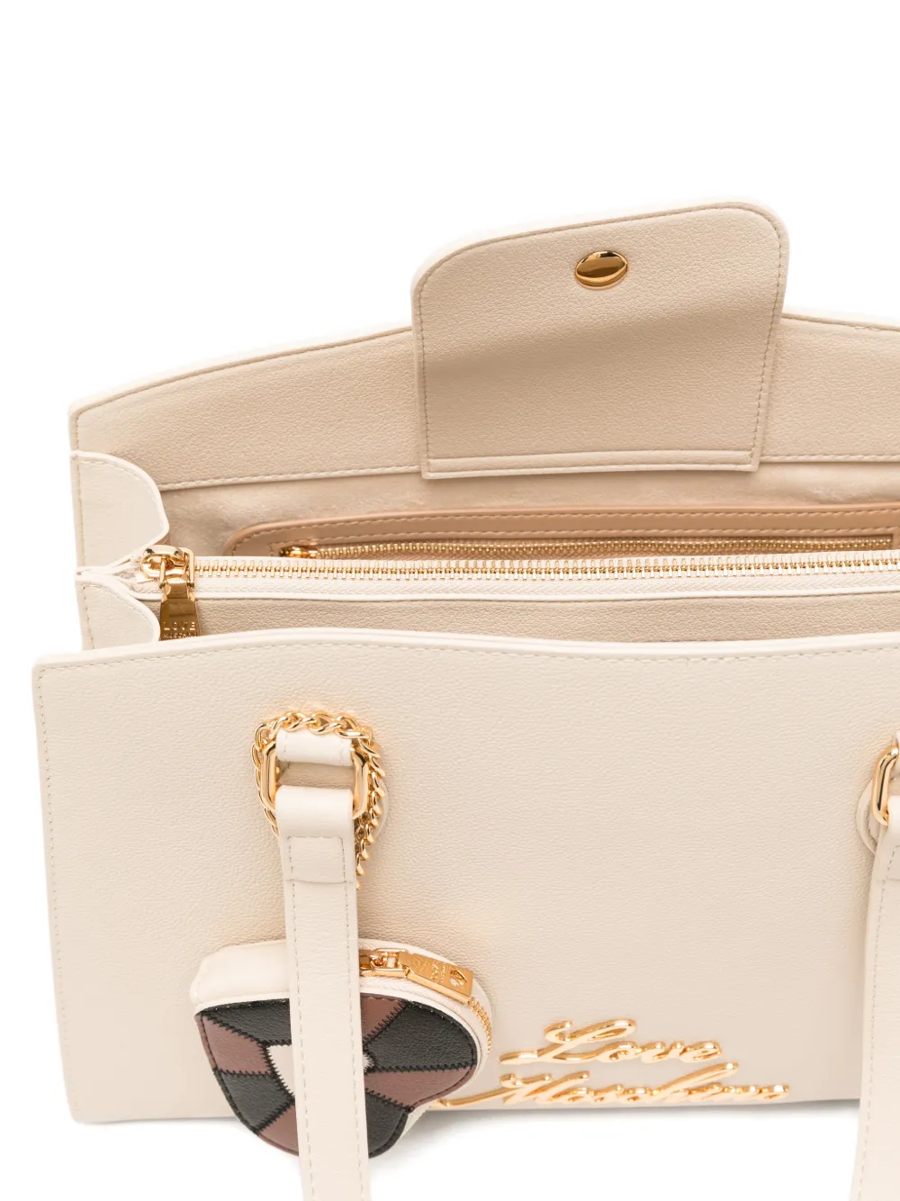 Love Moschino Gewatteerde shopper Beige