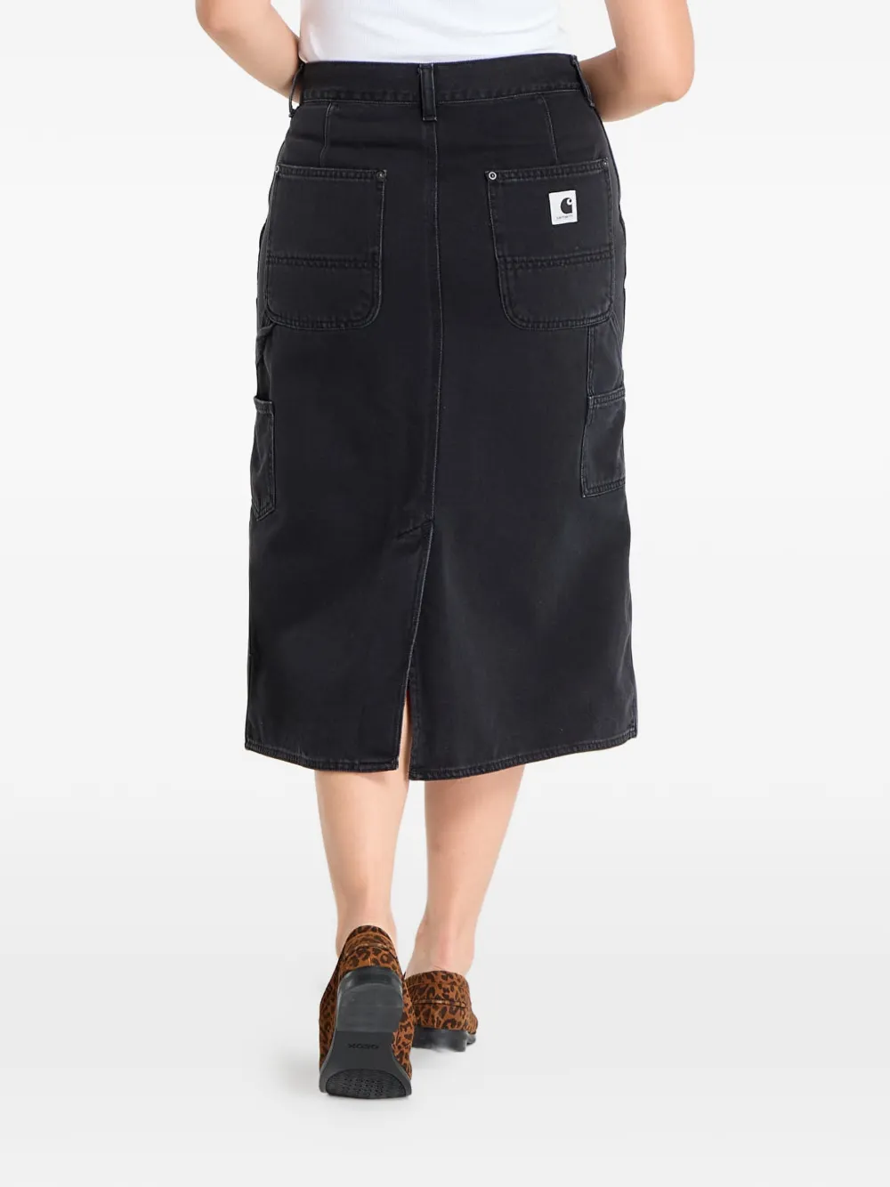 Carhartt WIP Rok met dubbele knie Zwart