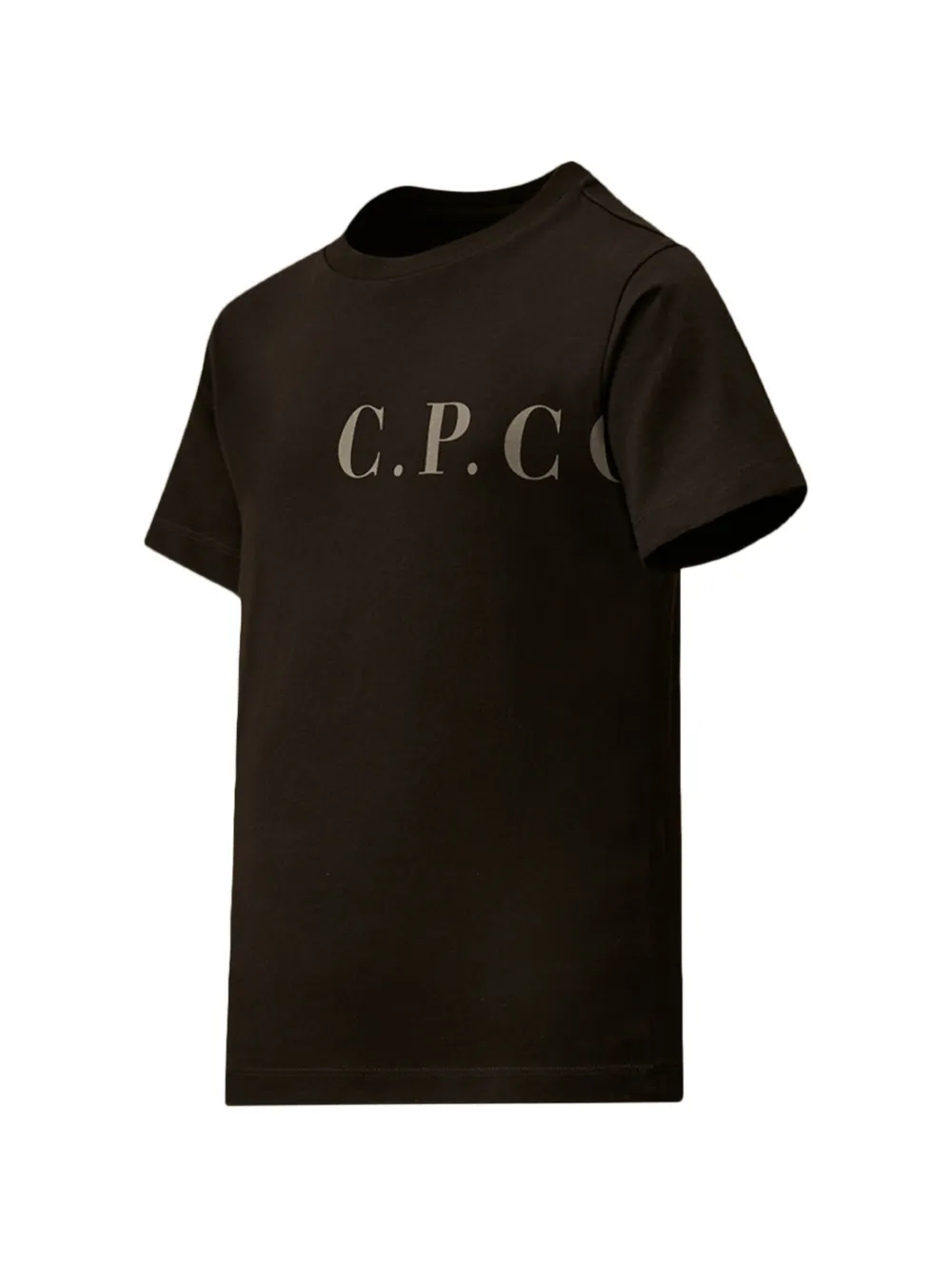 C.P. Company Kids 30 1 katoenen T-shirt met korte mouwen en logo-print Zwart