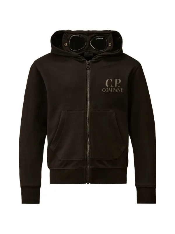 C.P. COMPANY ゴーグルパーカー ブラック C.P. Company Kids ゴーグル パーカー | ブラック | FARFETCH JP