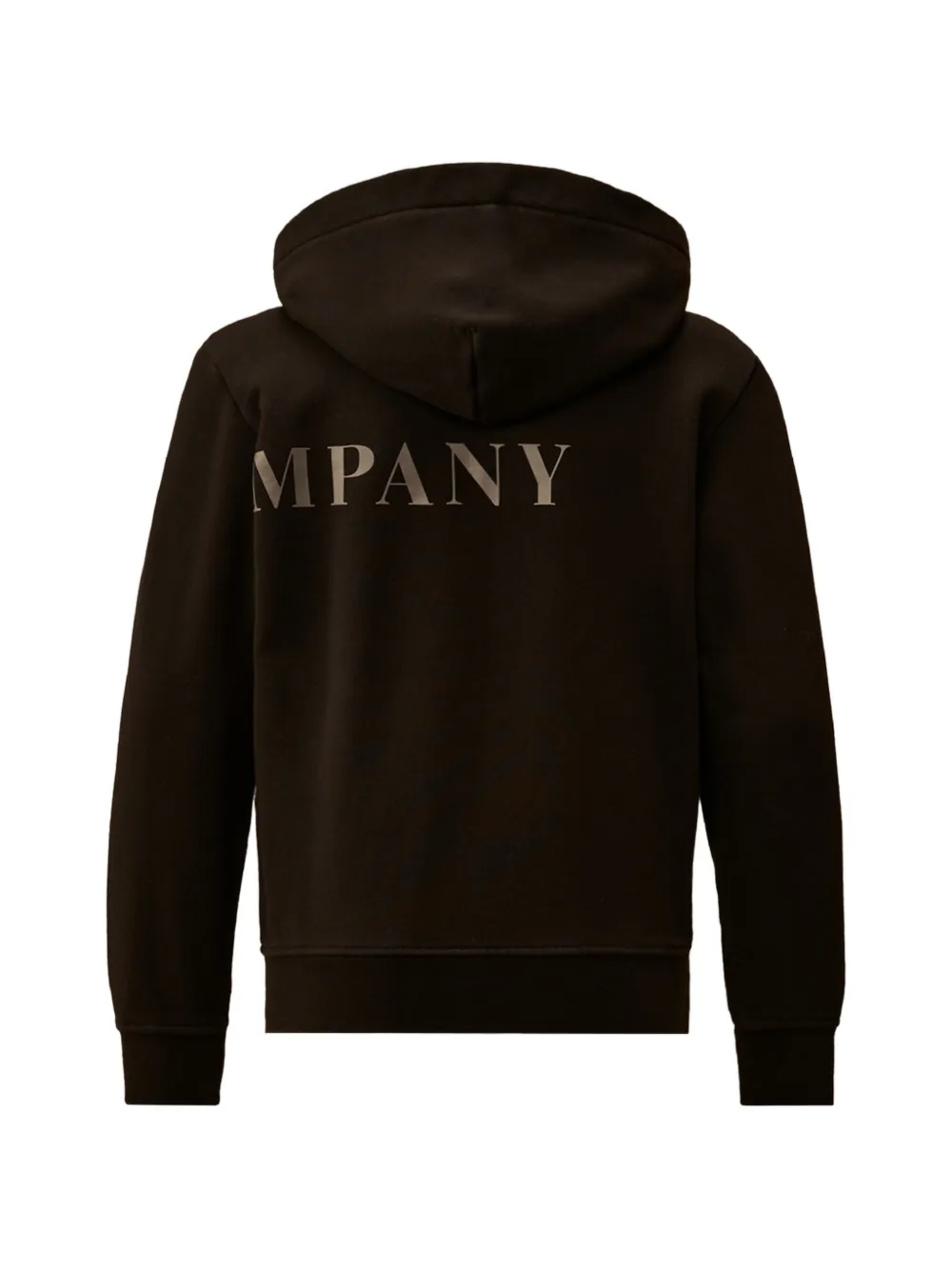 C.P. Company Kids Hoodie met logoprint en rits Zwart