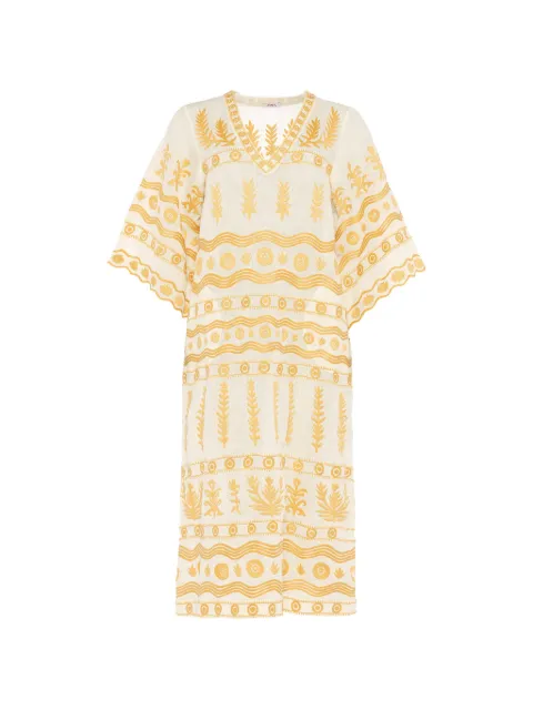 ERES Luxuriance embroidered V-neck midi dress