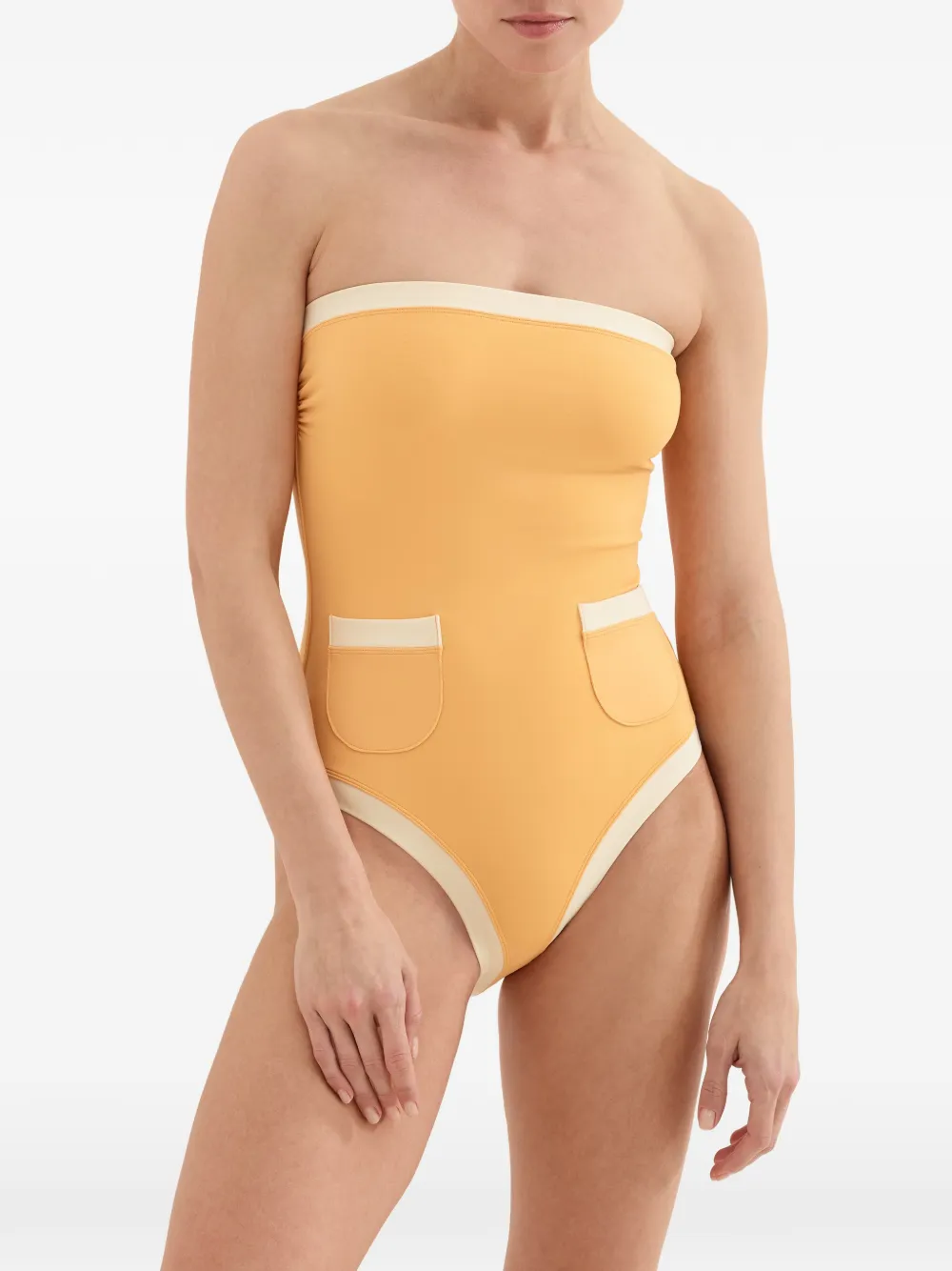 ERES Exotique badpak met bustier zak Geel
