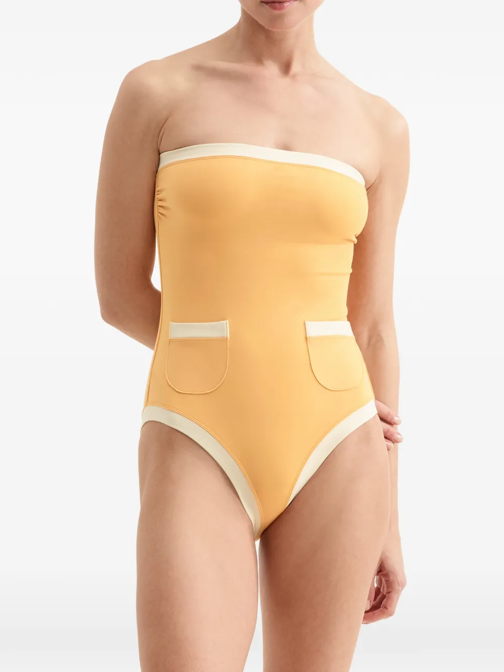 ERES Exotique badpak met bustier zak Geel