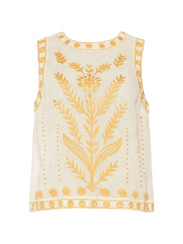 Eres Pulpeux Embroidered Top in White