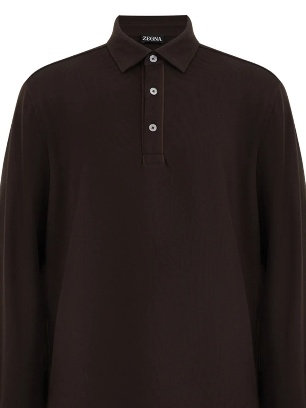Zegna Poloshirt met lange mouwen Bruin
