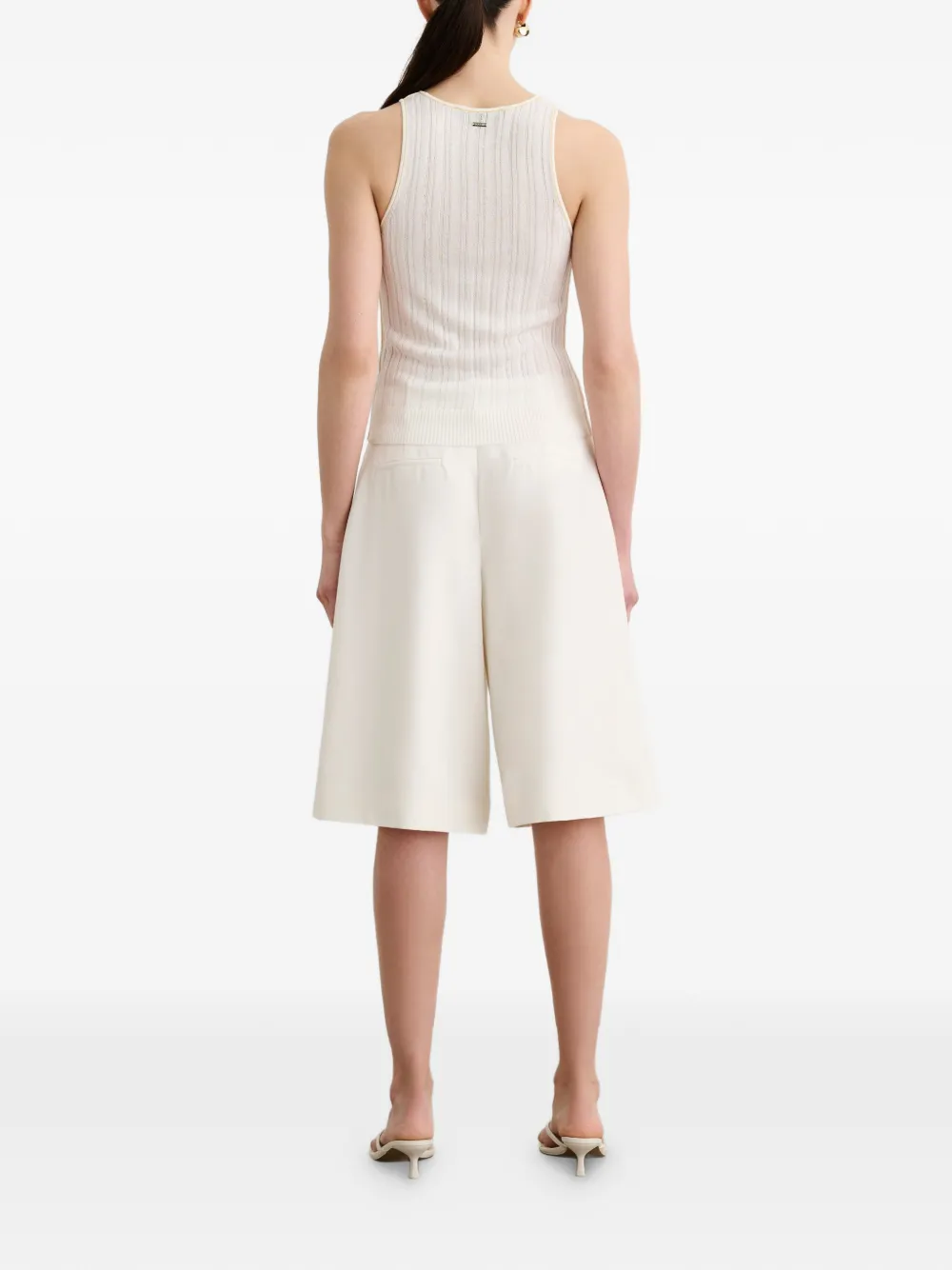  Toccin Nina Belted Culotte Shorts - Neutrals 