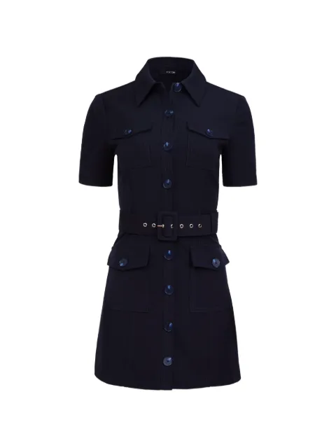 Toccin Lydia belted snap-front dress