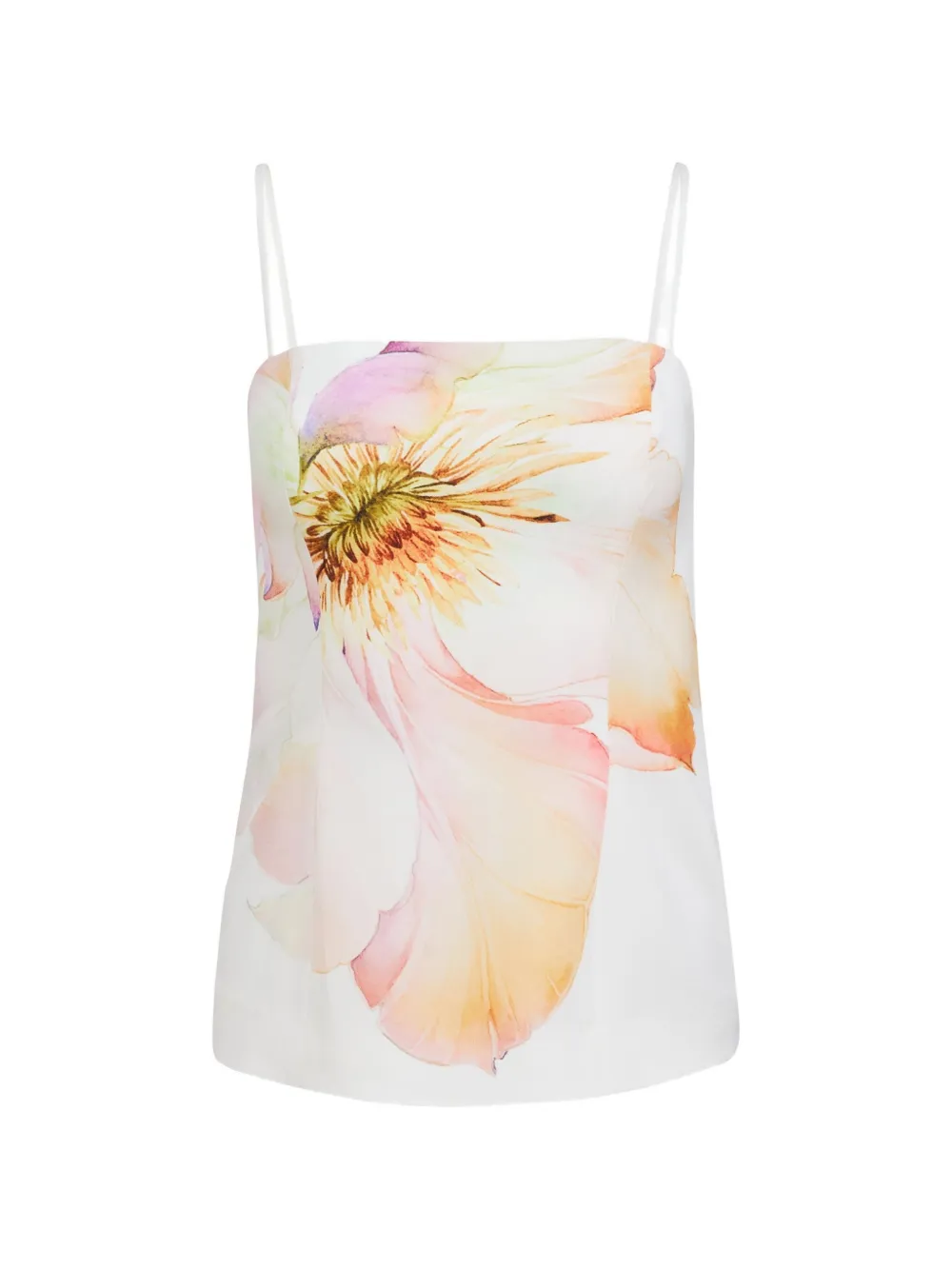 Toccin Claudelle floral-print sculpted top - Weiß