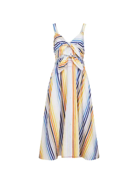 Toccin Wren double tie-front midi cotton dress