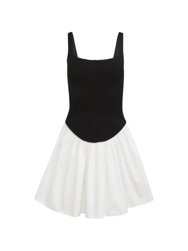 Toccin Felicie Drop Waist Corset Mini Dress | White | FARFETCH