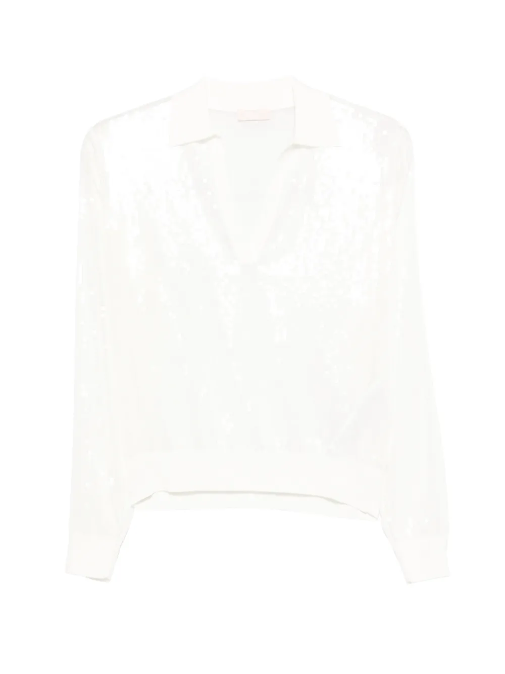 LIU JO sequin-embellished top - Bianco