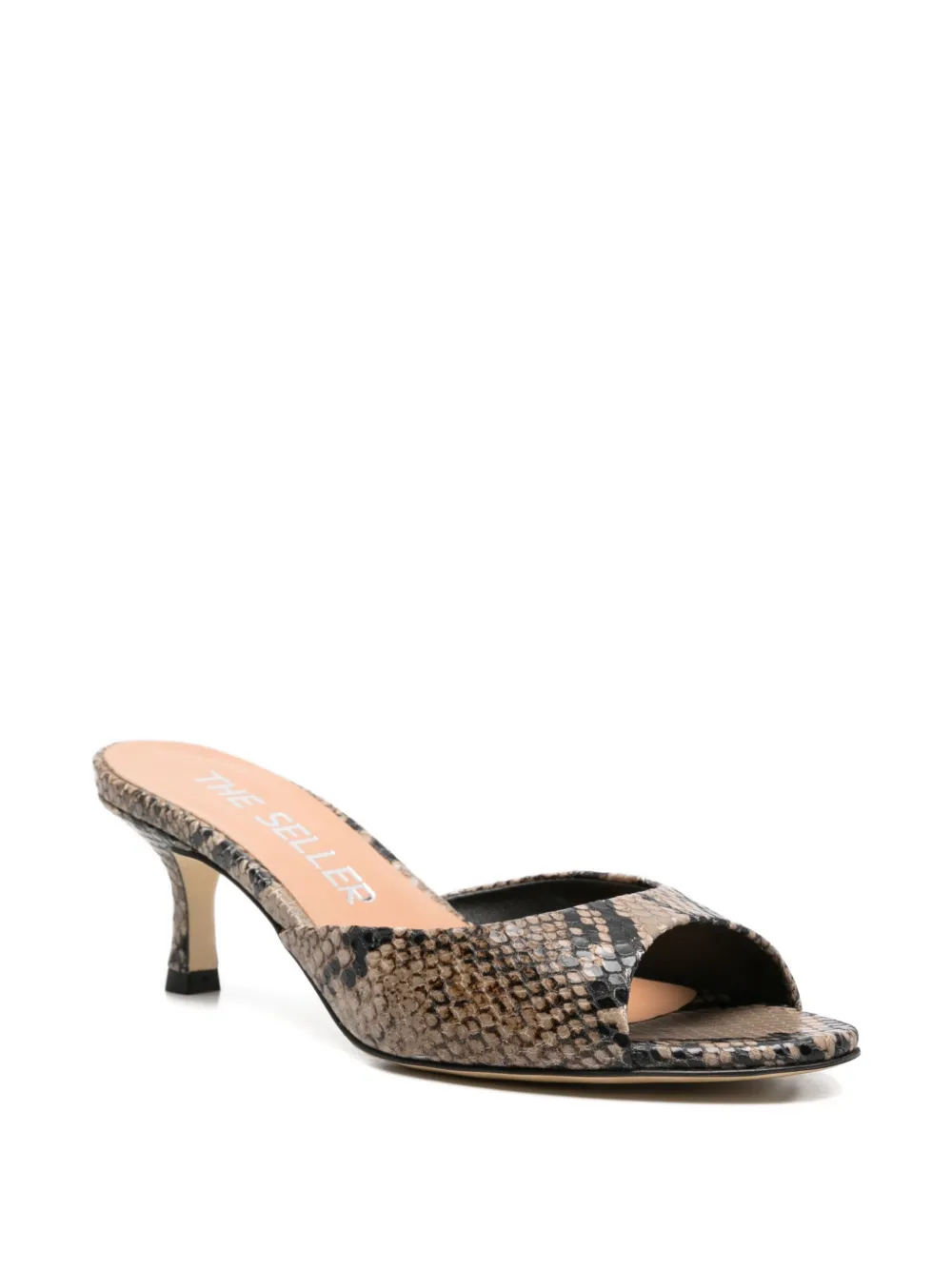 The Seller snake-pattern sandals Beige