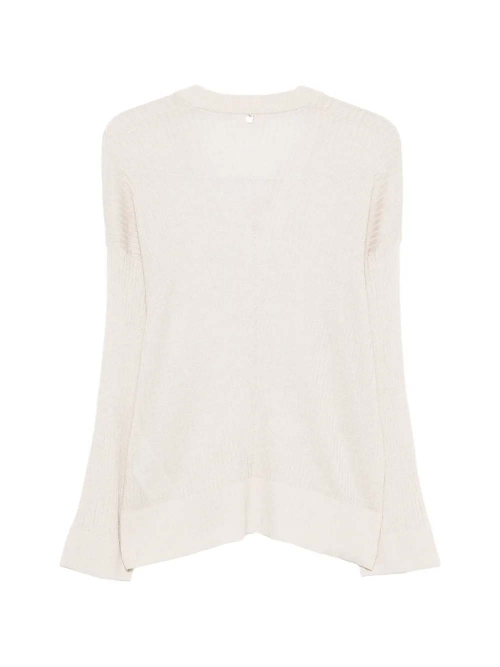 LIU JO Trui met V-hals en lange mouwen Beige