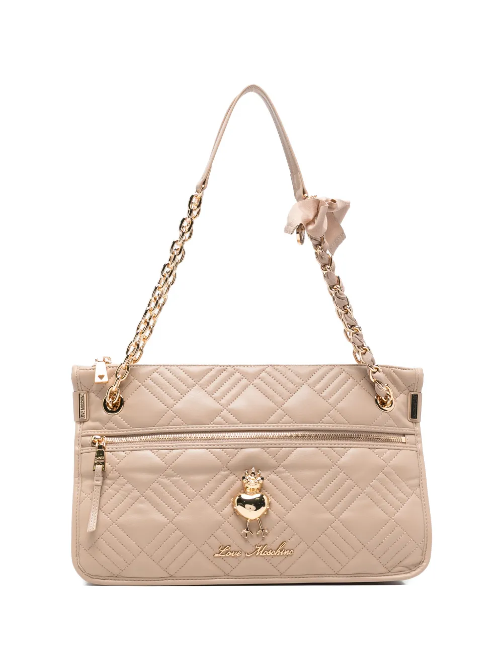 Love Moschino quilted chain shoulder bag - Toni neutri