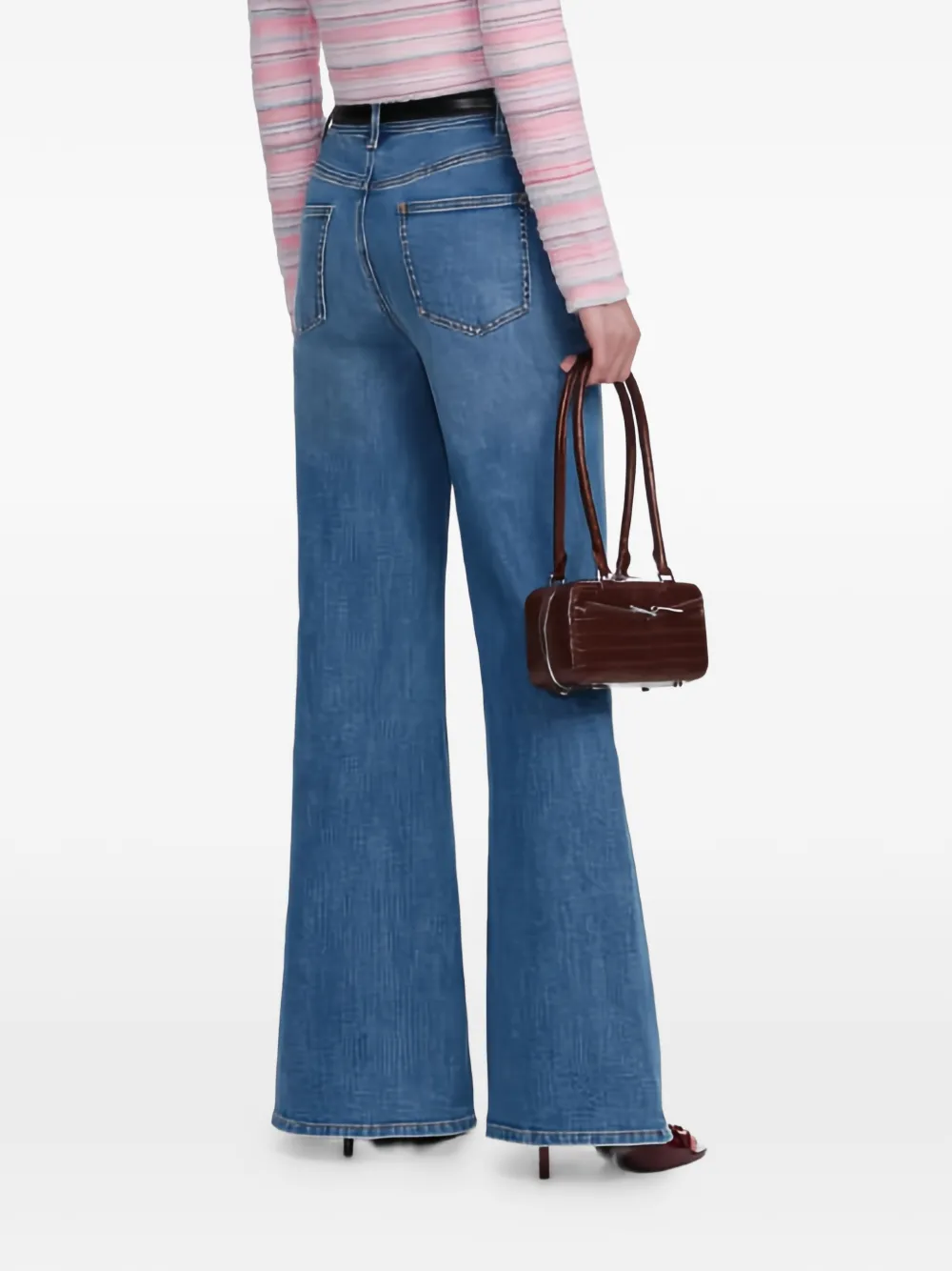  Self-portrait High-waist Flared Jeans - Blue 