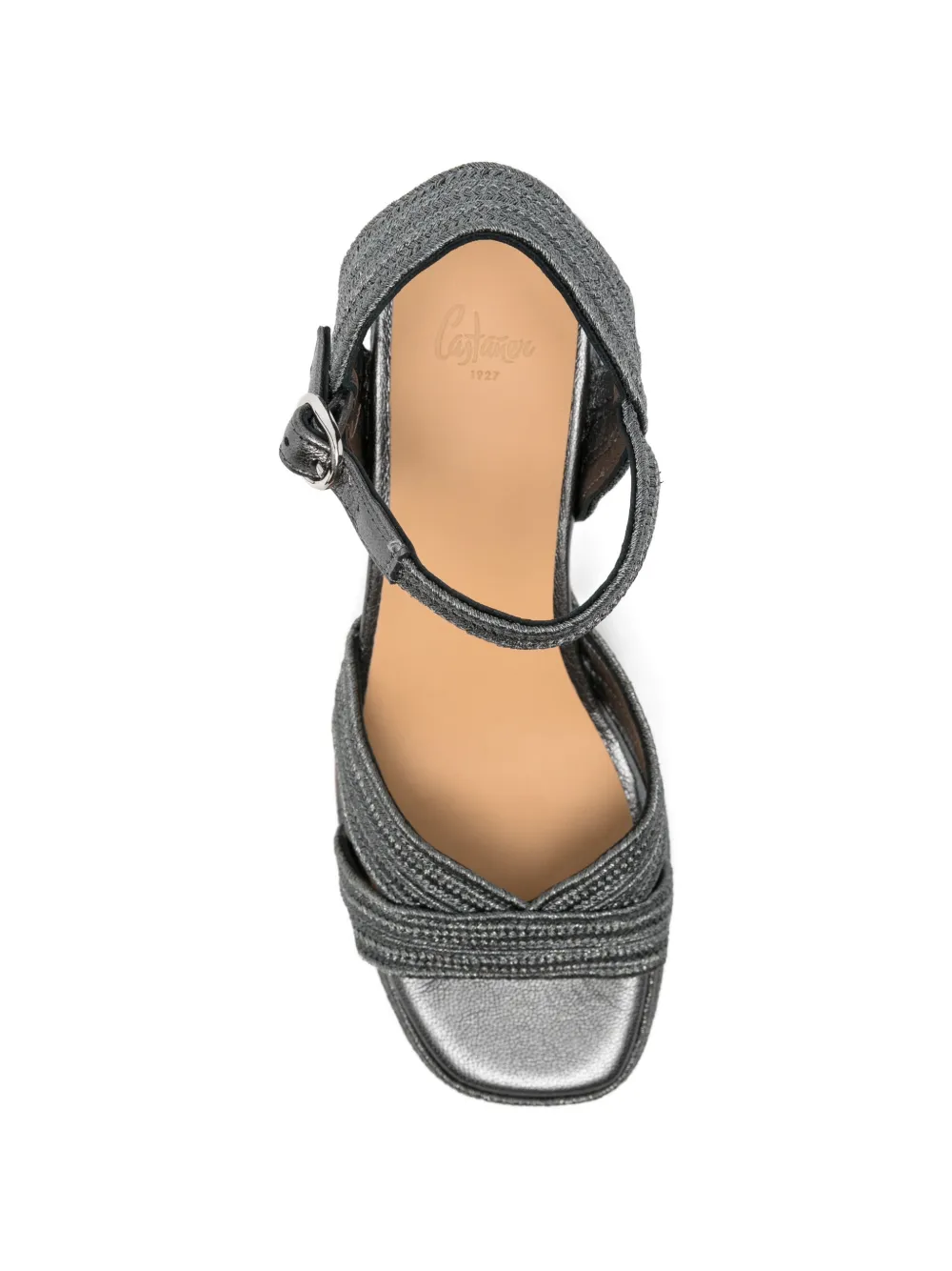 Castañer Vallita geweven sandalen met plateauzool Grijs