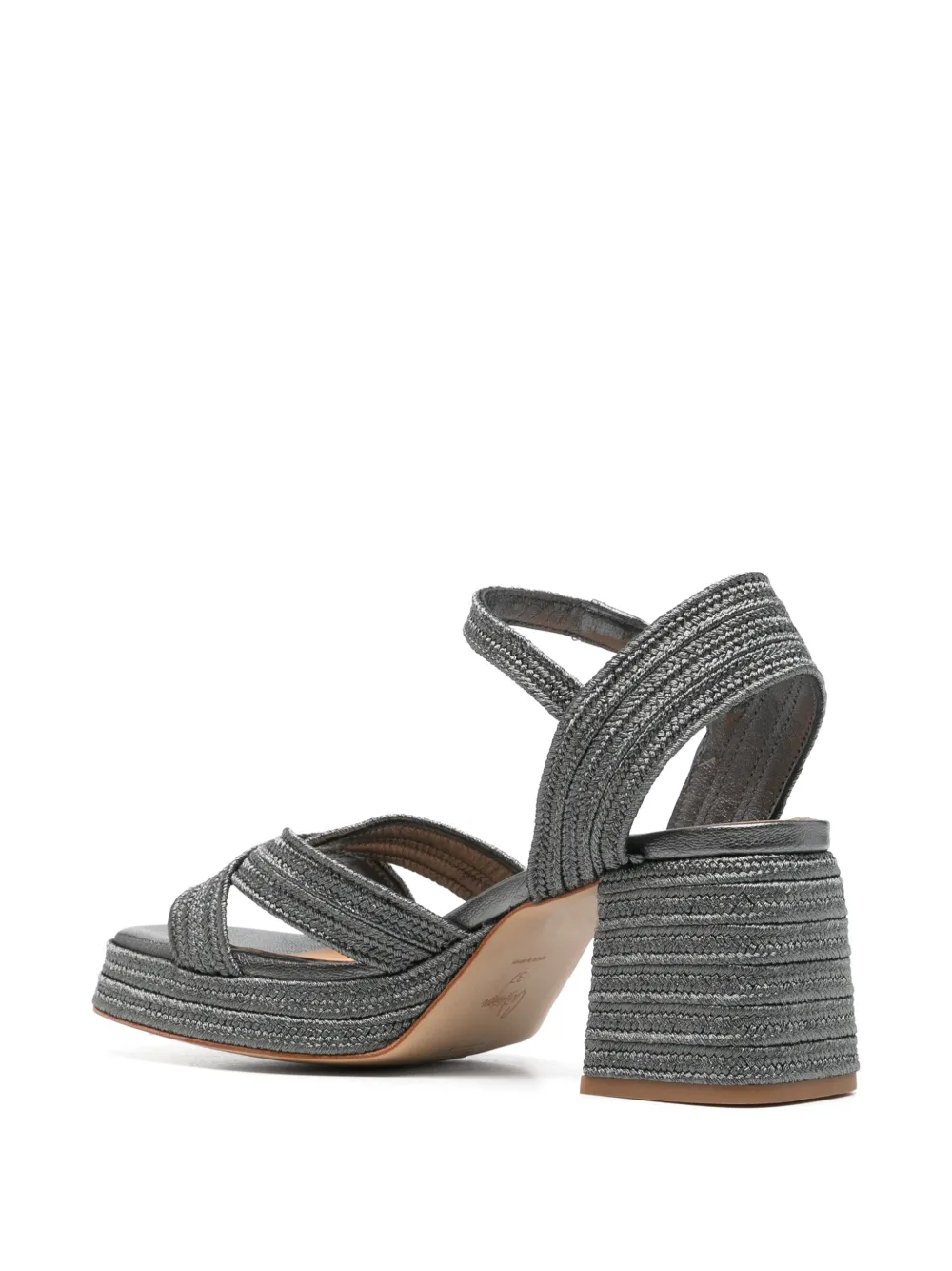 Castañer Vallita geweven sandalen met plateauzool Grijs
