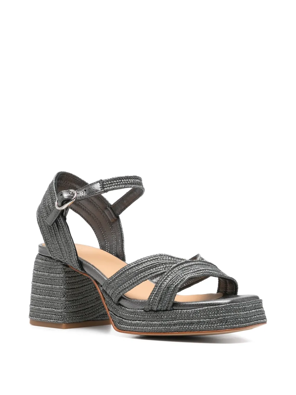 Castañer Vallita geweven sandalen met plateauzool Grijs