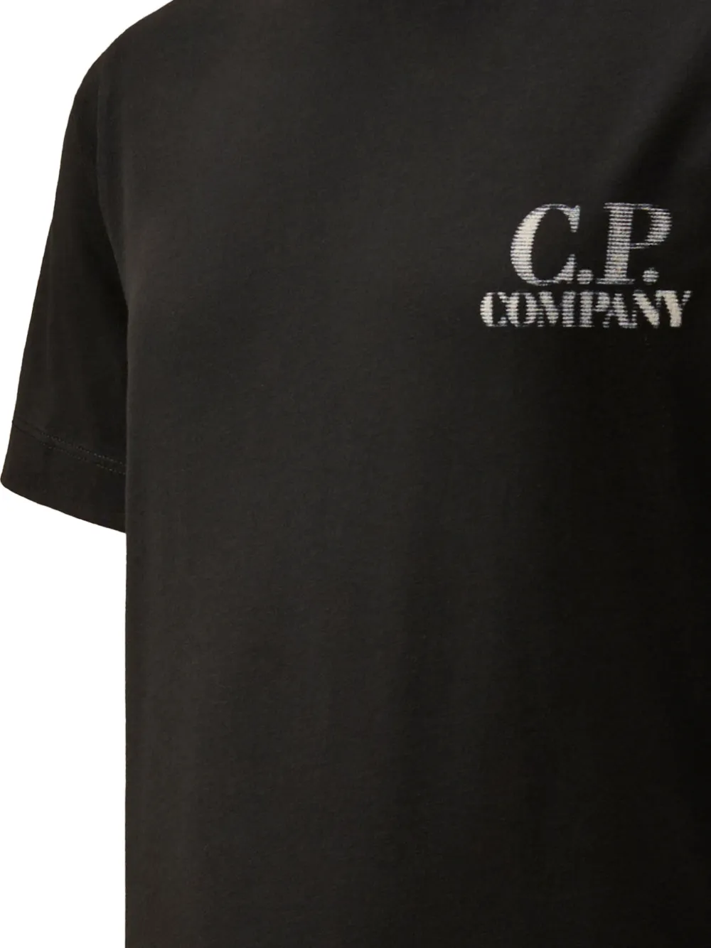 C.P. Company Kids 30 1 katoenen T-shirt met korte mouwen en logodetail Zwart