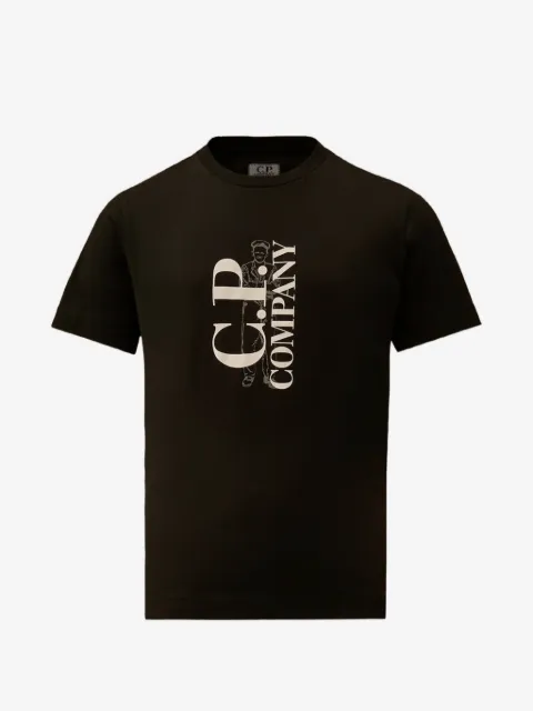 C.P. Company Kids playera con logo estampado
