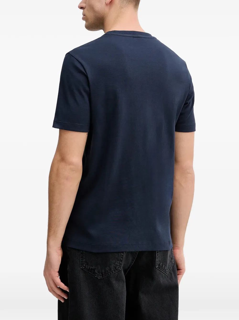 Joop! Priamo T-shirt met geborduurd logo Blauw