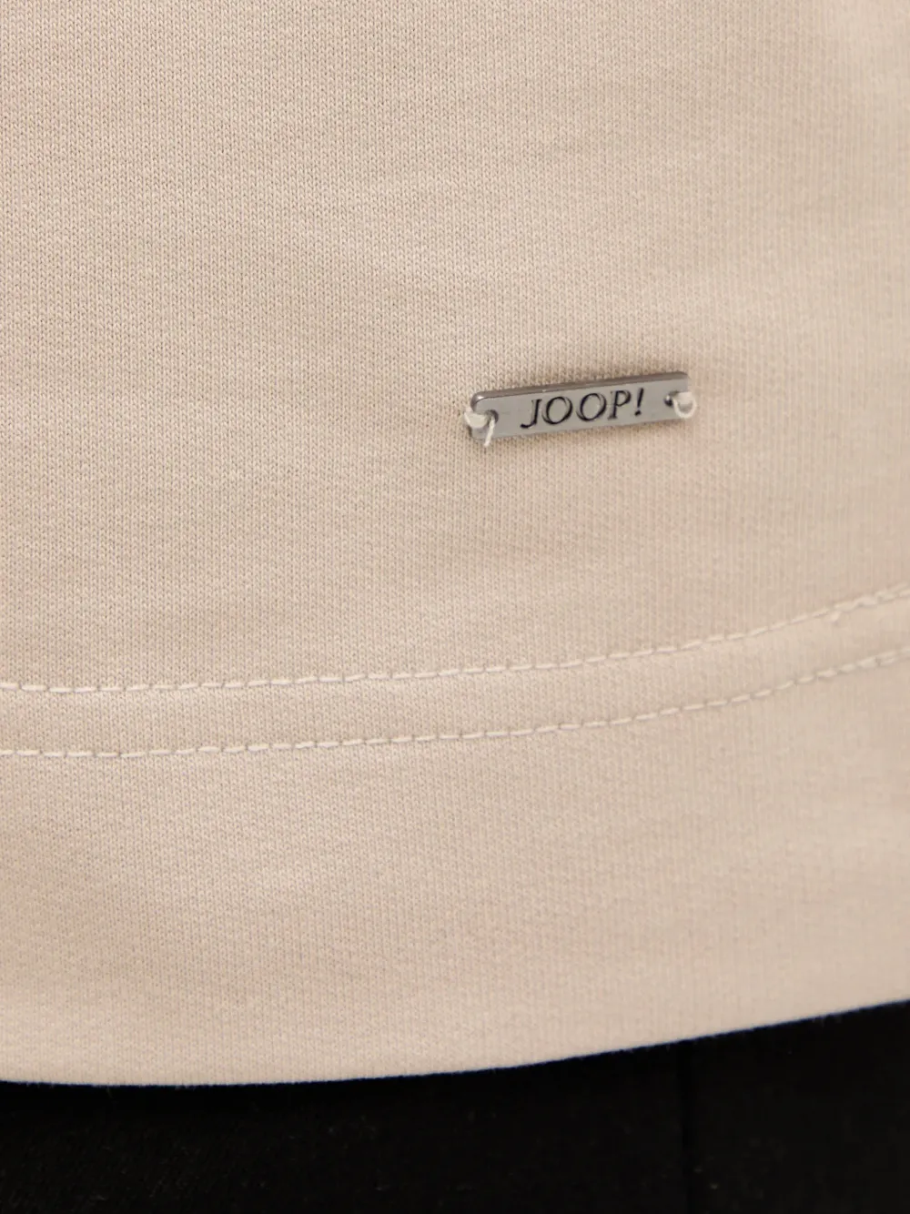 Joop! Achilleas T-shirt met logo-plakkaat Beige