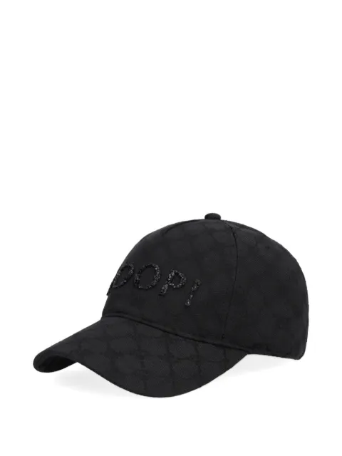 Joop! Adriana monogram-pattern crystal-embellished baseball cap