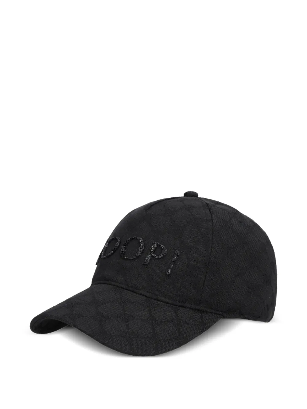 Joop! monogram crystal-embellished cap - Nero