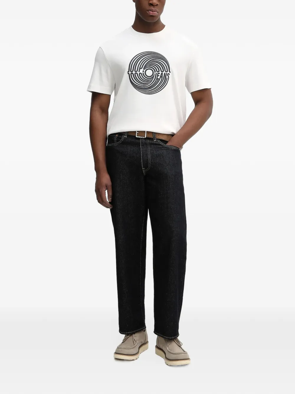 Joop! T-shirt met grafische print Wit