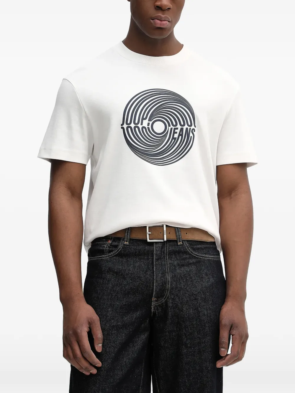Joop! T-shirt met grafische print Wit