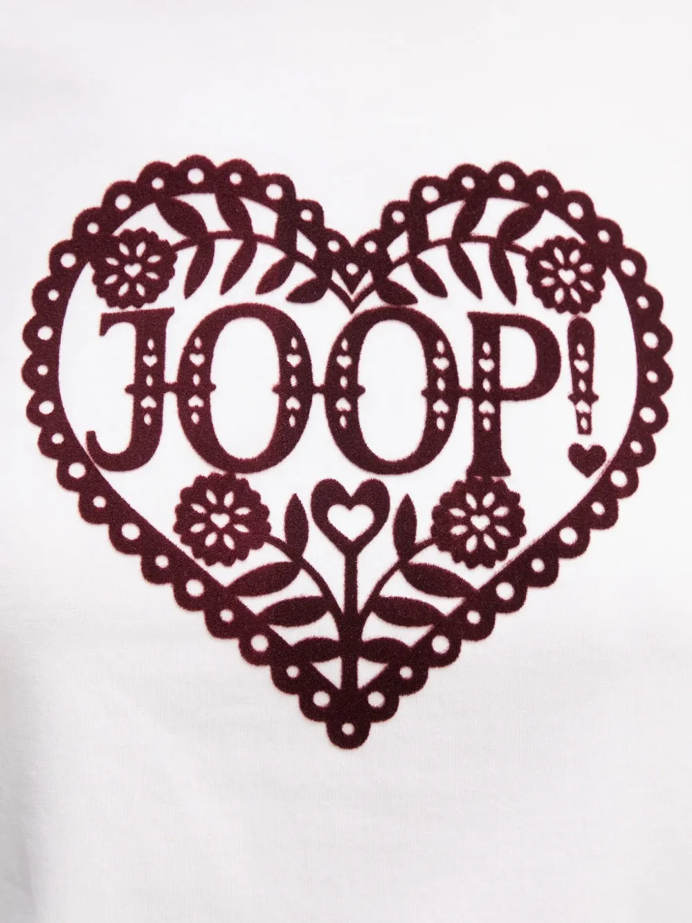 Joop! T-shirt met hartprint Wit