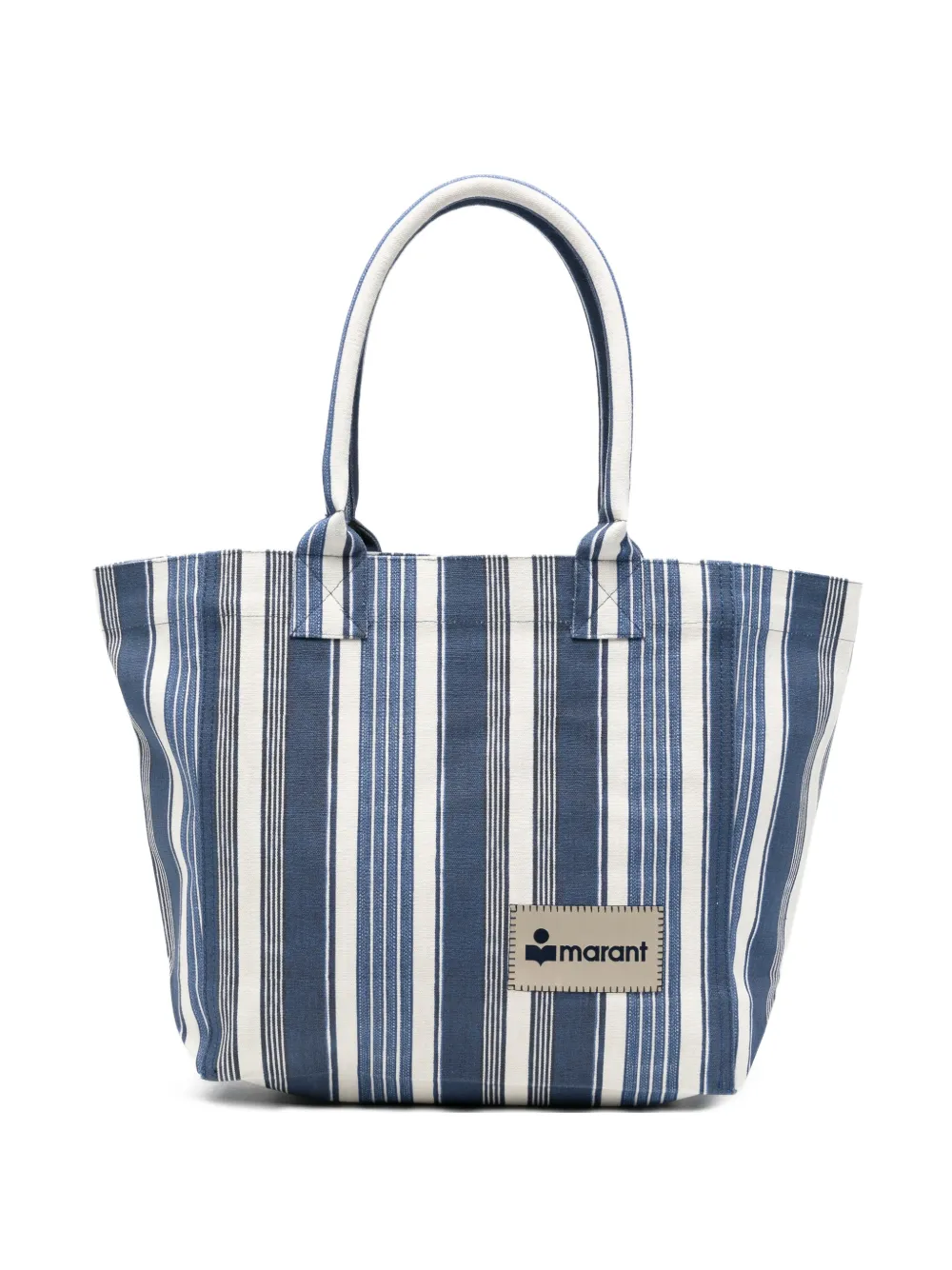 ISABEL MARANT small Yenky striped tote bag - Blu