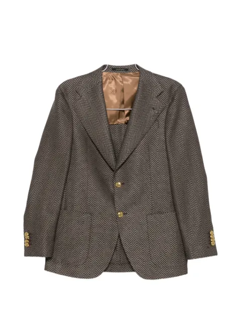 Gabriele Pasini herringbone button blazer