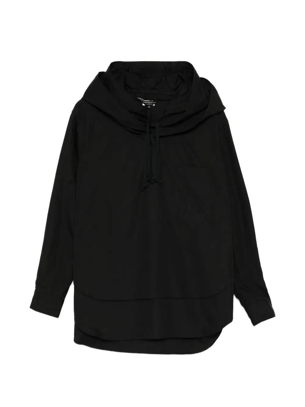 Comme Des Garçons drawstring layered hoodie - Nero