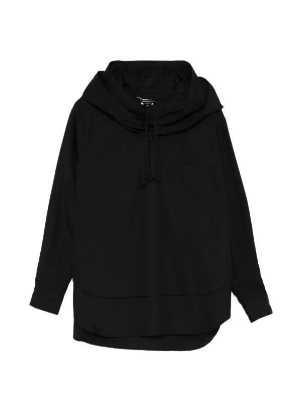 Comme des Garçons Drawstring Layered Hoodie in Black