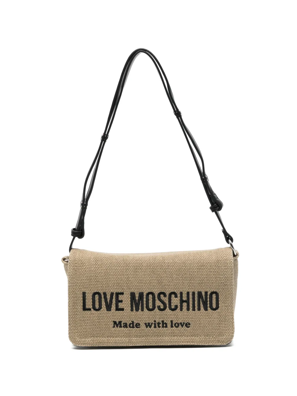 Love Moschino logo shoulder bag - Toni neutri