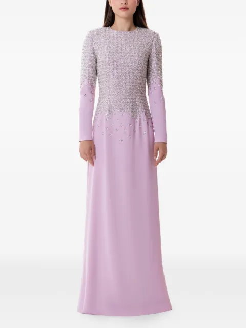 Dina Melwani crystal-embellished maxi dress