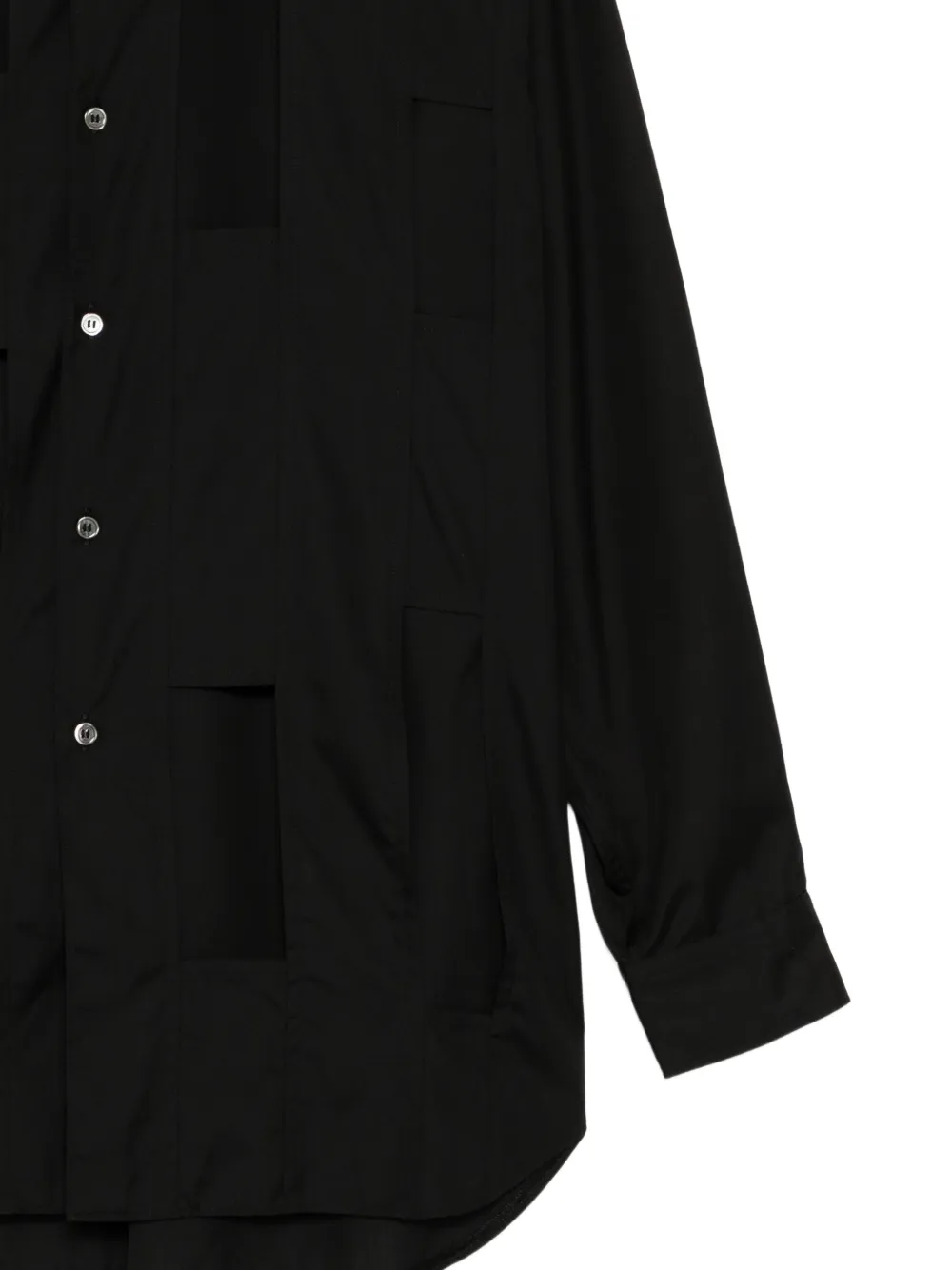 Comme Des Garçons Uitgesneden overhemd Zwart