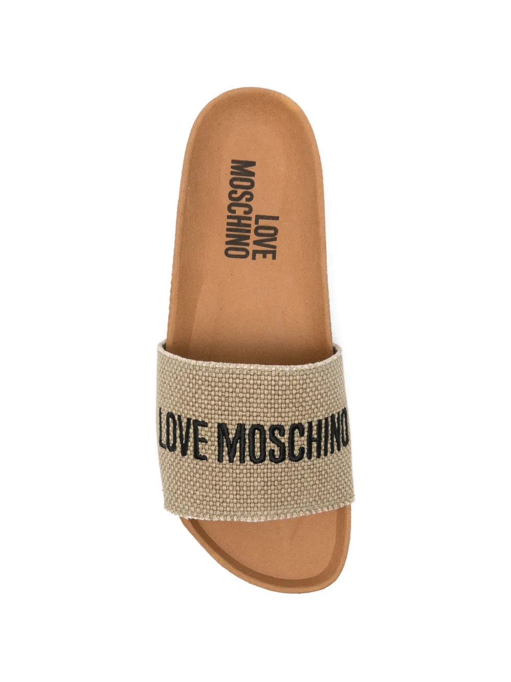 Love Moschino Sandalen met logodetail Beige