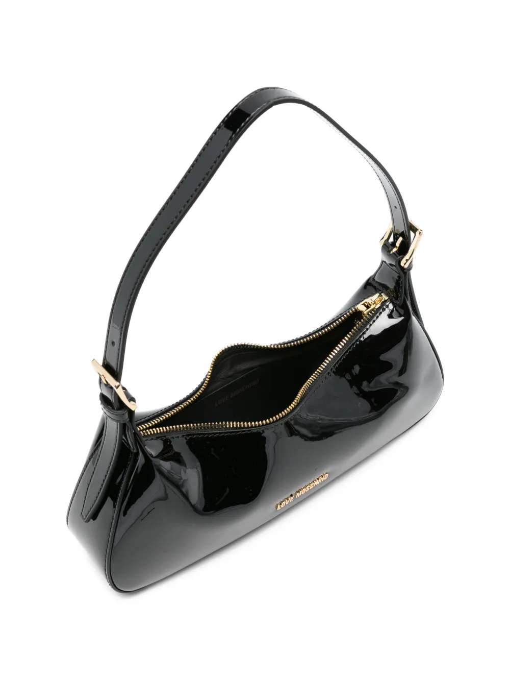Love Moschino Schoudertas met logo Zwart