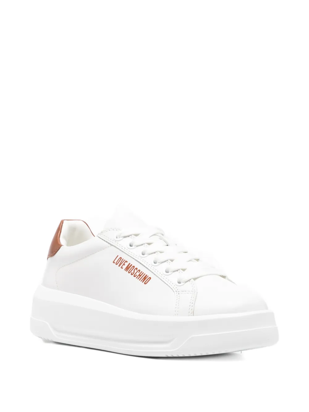 Love Moschino contrast panel sneakers Wit